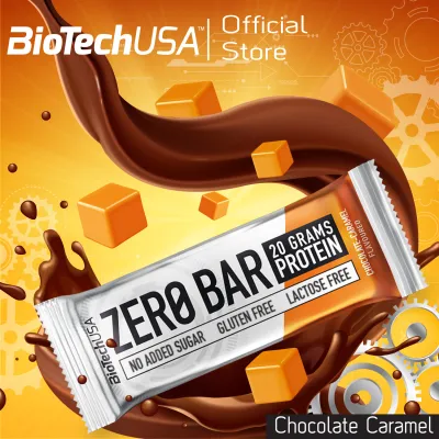 BioTechUSA Zero Bar protein bar Chocolate-Caramel 50g/Bar (โปรตีนบาร์ รสช็อกโกแลต คาราเมล 50กรัม/แท่ง)