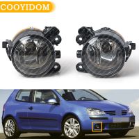 ด้านหน้ารถสำหรับ VW Golf 5 A5 MK5 2004 2005 2006 2007 2008 2009ด้านหน้ารถไฟตัดหมอกโลหะไฟตัดหมอกรถยนต์การตกแต่ง