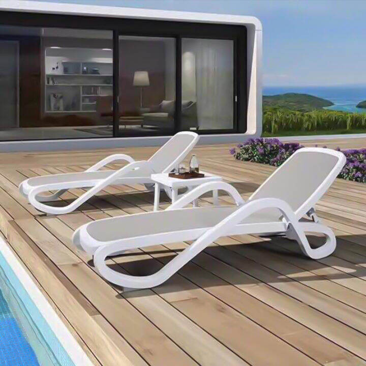 Sun Lounger Outdoor Beach Chair Swimming Pool Ho Lying Bed Balcony