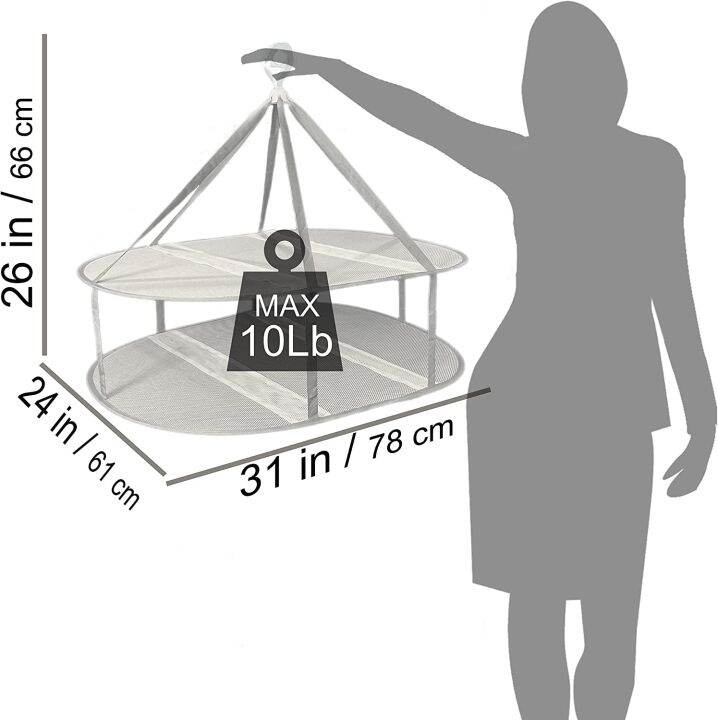 foldable-drying-clothes-net-hanging-windproof-drying-sweater-net-pocket-basket-horse-hanger-sock-underwear-sweater-clothing-rack