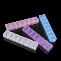 7 Grids Compartments Plastic Transparent Organizer Jewel Bead Case Cover Container Storage Box for Jewelry Pill