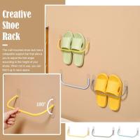 New Multifunctional Creative Shoe Rack Nail Free Installation Rack Rack Bathroom Storage Slipper Waterproof G9W7