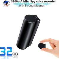 MINI Voice เครื่องอัดเสียง,32 GB Super ยาว 800 บันทึกชั่วโมงความจุ 365 แบตเตอรี่สำรอง, เสียงการบันทึกต่อเนื่องฟังอุปกรณ์แม่เหล็กที่แข็งแกร่ง