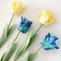 Bright Color 68cm 3D Parrot Tulip Realistic Artificial Flower for Birthday Party Artificial Flowers  Plants