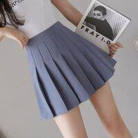 【CW】 Soild Color Anti-Crease Uniform Pleated Skirts Y2KJKWaistPleated SexySkirts