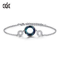 CDE Women Gold Bracelets Jewelry Embellished with crystals Fashion Circle Personality Bracelets Lover Gift