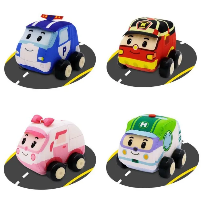 Robocar Poli Soft Plush Doll Toys Roy Helly Amber [Official From Korea] Body Cushion Doll