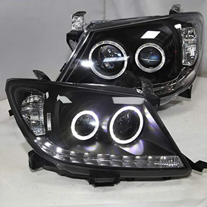 A pair of LED headlights for TOYOTA HILUX VIGO 2004-2010 black ...