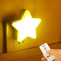◄✔♞ Star Shape LED Night Light Remote Control Socket Lamp Bedroom Decor Bedside Wall Lights Home Kids Child Baby Sleep Night Lights