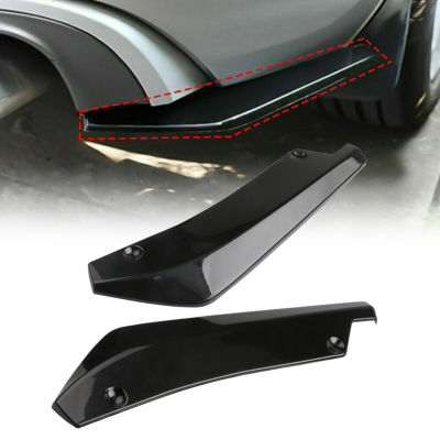 2Pcs พลาสติกรถสีดำด้านหลังกันชน Lip Wrap Angle Splitter Diffuser Canard Fit สำหรับ BMW F30 F31 F32 F33 F22