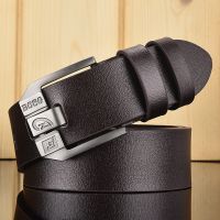 ✳◕  Leather Mens Buckle Jeans Cowskin Belts Business Cowboy Waistband Male Fashion Designer