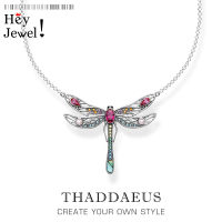 Necklace Playful Dragonfly, New Link Chain Creative Fine Jewelry Europe 925 Stering Silver Bijoux Bohemia Gift For Women