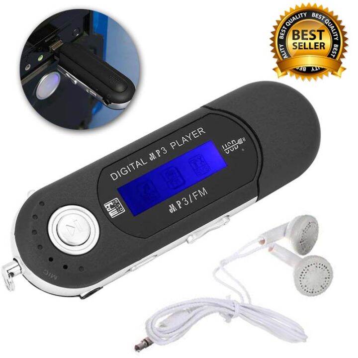 USB MP3 Player LCD Display FM Radio TF Slot Pemutar Musik Card Reader