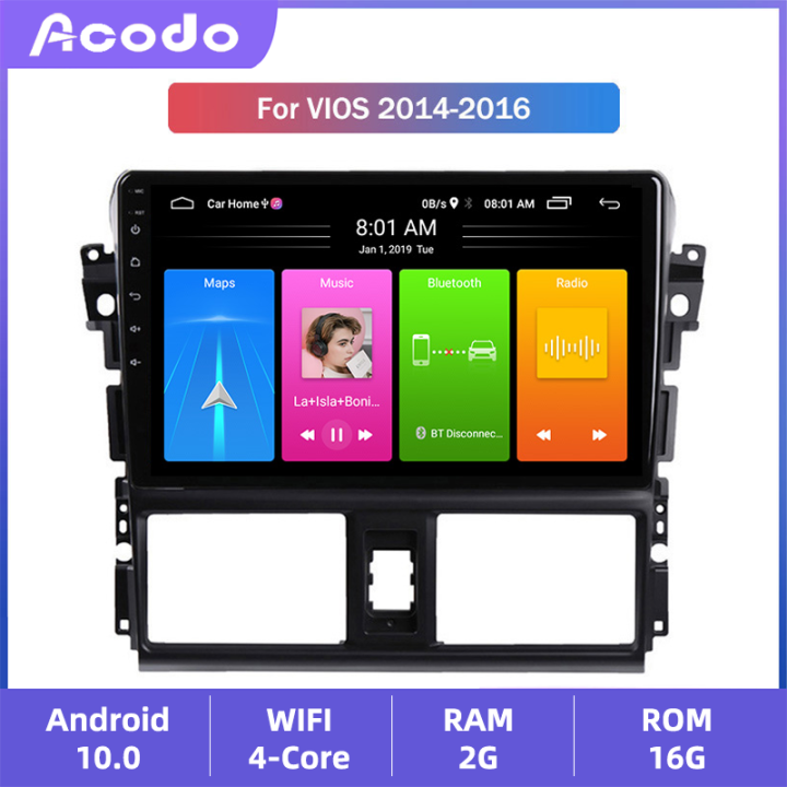 for-toyota-vios-2014-2016-car-video-player-android-10-0-2g-16g-head-unit-with-frame-auto-stereo-radio-gps-navigation-acodo