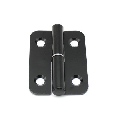 Iron Electrocoated Black Upper and Lower Detachable Folded Hinge for Heavy-Duty Electrical Cabinet Doors Thickened Design