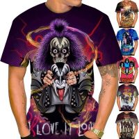 2023แฟชั่นเสื้อยืดผู้ชาย Kiss er er Criss 1978 Solo อัลบั้ม Band 3d เสื้อยืด Casual O-Neck เสื้อยืดแขนสั้น2XS-6XL