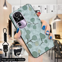 เคส PMP สำหรับ OPPO Reno10 Pro + 5G เคส Hp Oppo Reno10 Pro + 5G (แหวนใส่นิ้ว + เชือกเส้นเล็ก) เด็กผู้หญิงเด็กผู้ชายสีน้ำภาพวาดดอกไม้ภูเขาเคสโทรศัพท์ป้องกัน TPU ซิลิโคนนิ่มกันกระแทก