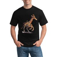 Giraffe Harajuku T-Shirts For Men Drawing Style Cartoon Casual Design T-Shirt Summer Tops Premium 100 Cotton Top Tees