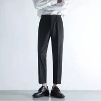 Fashion Korean Nine Pants slim กางเกงสแล็คชาย X233 กางเกง5ส่วนชาย กางเกงเกาหลีชาย กางเกงผู้ชาย slack ผ้าฝ้ายยืด กางเกงขายาวชาย กางเกงทำงานชาย