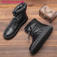 Asdsadsaaff Botas Confortáveis De Couro Genuíno พารามัลเฮอร์ Preto Impermeável Elegante Clásico Inerno