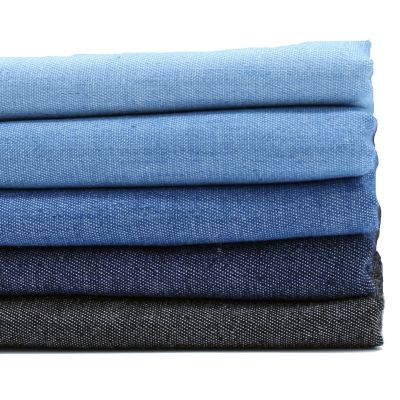 ผ้าทำด้วยมือผ้าเดนิมผ้าฝ้ายโพลีเอสเตอร์กว้าง145ซม. ครึ่งเมตรแบบ DIY เย็บเสื้อผ้าเสื้อผ้ากระเป๋าถือผ้า