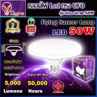 ( แพ็ค 20 หลอด )หลอดไฟ UFO LED แสงสีขาว Daylight UFO หลอดไฟLED ทรงกลม  มีให้เลือก 50W สว่างมาก ประหยัดไฟ ทนทาน น้ำหนักเบา E27 ขั้วเกลียว