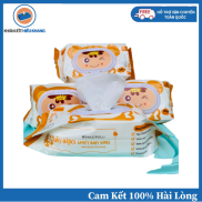 Khăn Giấy Ướt Baby Gấu Cam,Xanh Tiện Lợi An Toàn - 1 Thùng 30 Gói