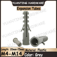 5 Pcs-50 Pcs M4 M6 M8 M10 M12 M14 สีเทาผนังพลาสติก Anchor Bolts ท่อขยายสำหรับสกรูแตะคอลัมน์ Anchors ผนังคอนกรีต-omvzqf176