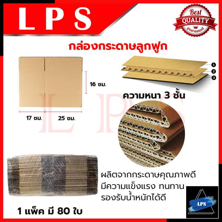 กล่องพัสดุ-กล่องไปรษณีย์-ขนาด-17-25-16-แพ็ค-80-ใบ-การันตีสินค้า