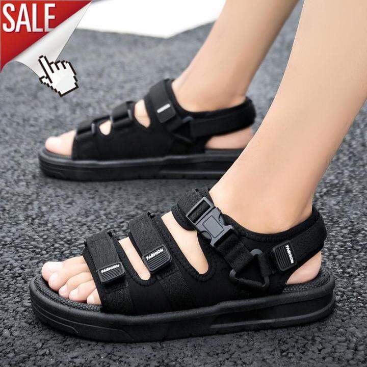 LAOCHRA Summer Sandals Men Fashion Korean Trend Beach Sandals Big Size  39-45 Non Slip Black White Casual Shoes Men Roman Men Shoes | Lazada