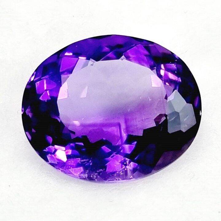 (G133) พลอยแท้ อเมทิสต์ Amethyst พลอยสีม่วง เจียรนัยสวยใส ไฟดี หลายไซส์ ...