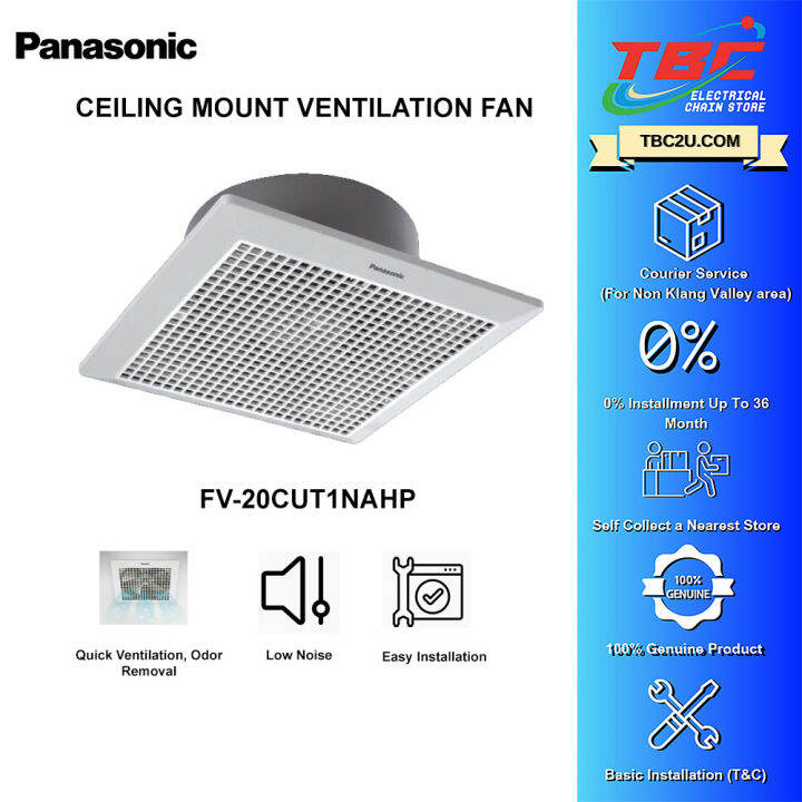 PANASONIC 8" CEILING MOUNT VENTILATION FAN FV20CUT1NAHP Lazada