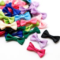 25/50Pcs Satin Ribbon Bows Multicolor 3x1.5cm/4x2.5cm Mini Bow Tie Hair Craft For Sewing Wedding Decoration Garment Supplies Gift Wrapping  Bags