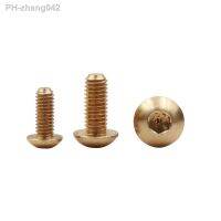 5-10pcs CNC m2 M2.5 M3 M4 M5xL ISO7380 Brass Hex Socket Button Head Screw Round Allen Key head screws not copper bolts