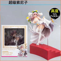 Toystoreshop กล่อง33CM อะนิเมะ SUPER SONICO 10th ชุดแต่งงานครบรอบปีพีวีซีโมเดลตุ๊กตาขยับแขนขาได้ของขวัญแฟนๆของสะสมเครื่องประดับของเล่น