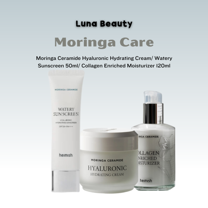 heimish Moringa Ceramide Hyaluronic Hydrating Cream 50ml | Deep Moisture & Barrier Repair