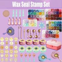 Wax Seal Stamp Set Lacquered Stamp Sealing Wax Kit DIY Craft Supplies Scrapbooking Birthday Wedding Invitation Gift Decoration