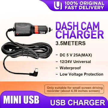 1 Pc 3.5m Car Camera DVR Power Cable Charger Adapter for Dash Cam