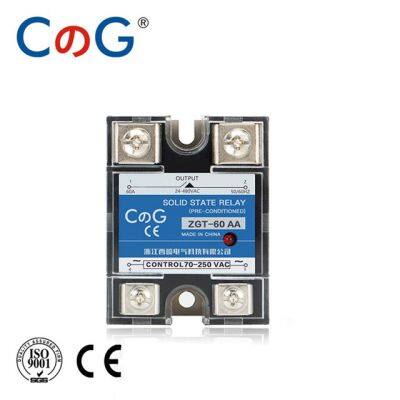 【Worth-Buy】 Cg รีเลย์80aa Ssr-60aa 100aa 70-280vac ควบคุมกระแสสลับเฟสเดียว80a 60a จม24-480V 100a สถานะของแข็ง