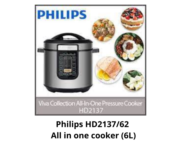 Philips HD2137/62 AllinOne cooker 1.6L (Pressure cooker) + Free Extra