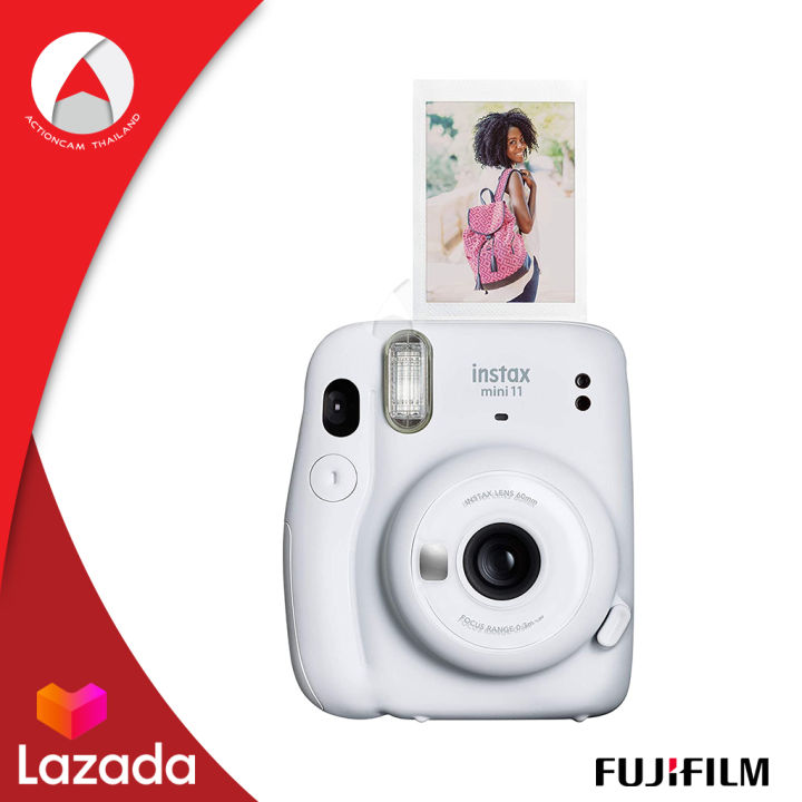 fujifilm-instax-camera-mini-11-กล้องอินสแตนท์-กล้องโพลารอยด์-instant-camera-สีขาว-ice-white-ประกันศูนย์-1-ปี-พิมพ์รูปจากกล้องได้-ด้วยแผ่นฟิล์ม-instax