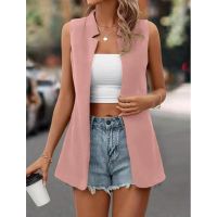 ♘☢❁ Womens Blazer Cardigan Sleeveless Classic Color Coat Office Jacket Fashion Waistcoat