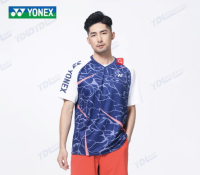 Yonex เสื้อผ้าแบดมินตันแขนสั้นเสื้อแบบระบายอากาศใหม่สำหรับผู้ชายผู้หญิงเด็กชุดบาสเก็ตบอลการแข่งขันชั้นนำ