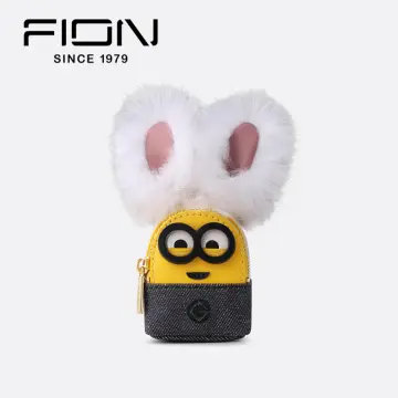 FION Minions Denim with Leather Backpack - Earphone