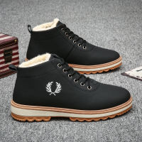 Men Winter Boots Men Ankle Boots With Plush Warm Shoes Male Winter Shoes PU Leather Business Shoes Man Vulcanized Shoes