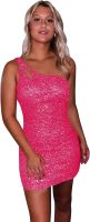 ▦ Hot Pink One Shoulder Short Teenager Homecoming Dress Shiny Sequins Sexy Tight Mini Prom Cocktail Party Dress Women 39;s Prom Skirt