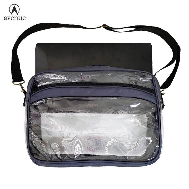 Avenue Transparent PVC Laptop Sling Bag 355 Shoulder MessengerBag