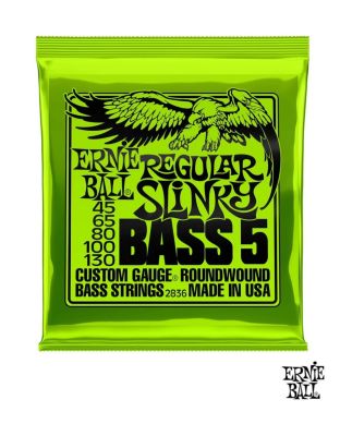 ERNIE BALL   2836สายกีตาร์เบส 5 สาย ของแท้ 100% รุ่น Regular Slinky (.045 - .130) ** Made in USA **