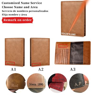 Leather Card Wallet Thin Vintage High Quality Card Holder Men Wallets Name Engraving Men Wallets England Style Slim Genuine Cow