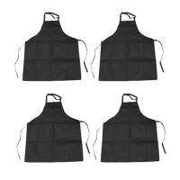 4Piece Water Resistant Belt Cooking Kitchen Apron Suitable for Women Men Chefs Couples